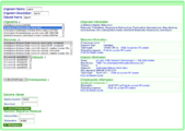 Searching for the organism "Arabidopsis thaliana" in OrganismView. Version 9 has been selected containing unmasked genomic sequence. Dataset ch1.xml and chromosome 1 have been selected.