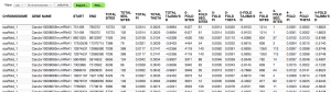 Example table of summary statistics